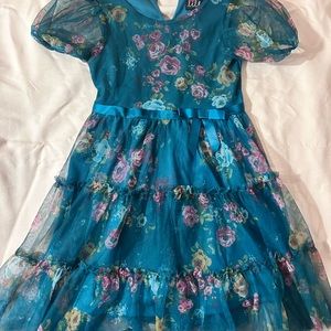 Blue floral dress for toddlers